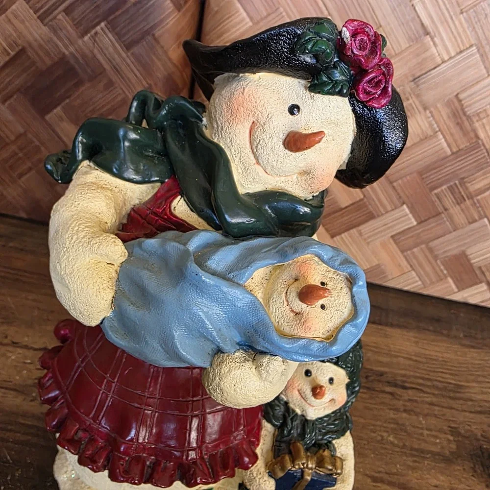 TJ's Christmas Cherish the‎ Memories Snowman Figurine Music Box Holiday Works